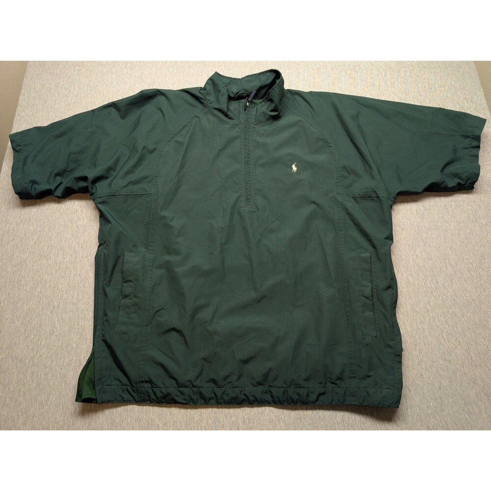 Polo Ralph Lauren Half Zip Pullover Windbreaker Green sz XL
